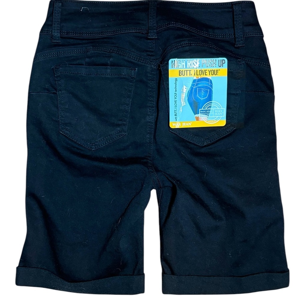 NEW Wax Jean Butt I Love You Hi-Rise Push Up Jeans Shorts Black Small - Picture 4 of 7